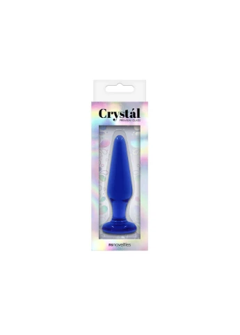 Стеклянная анальная пробка CRYSTAL TAPERED GLASS PLUG MEDIUM BLUE No Brand (303907340)