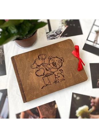Дитячий фотоальбом з дерева на хрестини | Креативний подарунок No Brand (382348588)
