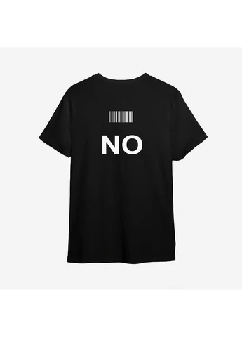 Чорна футболка з принтом "yes / no" (10807948203) з коротким рукавом ТiШОТКА