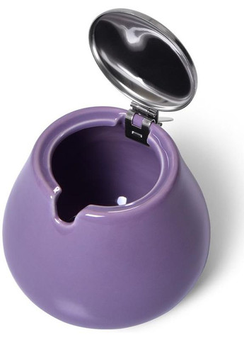 Цукорниця керамічна 600мл з відкидною кришкою лілова для зберігання цукру та спецій Fissman (368990237)