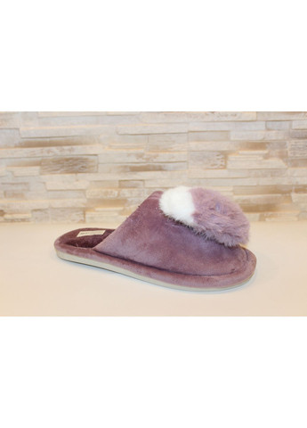 Сиреневые тапочки комнатные женские сиреневые No Brand с мехом, без декора