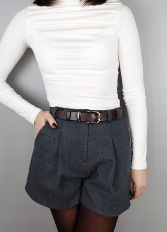 Ремінь шкіряний жіночий HC-3092 бордовий з темною пряжкою (130 см) HandyCover (314900367)