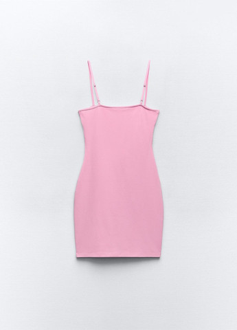 Рожева повсякденний сукня Zara однотонна
