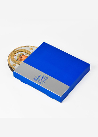 Семистрільна Ікона Божої Матері 12х15,2см аркової форми без рамки на дереві Silver Axion (265446303)