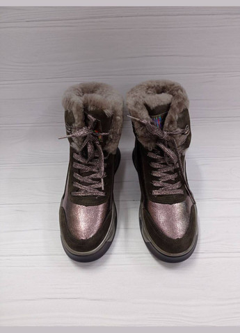 Черные осенние обувь кроссовок зима натурал мех ж черный кожа/замш 102-66011 Lifexpert