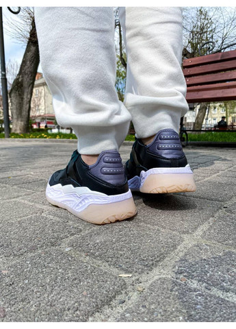 Сірі Осінні кросівки чоловічі adidas niteball white black green адідас найтбол No Brand