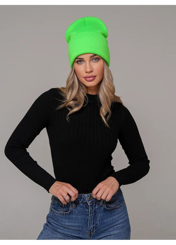 Молодіжна двошарова шапка біні лонг No Brand Шапка біні лонг лопата (362411527)