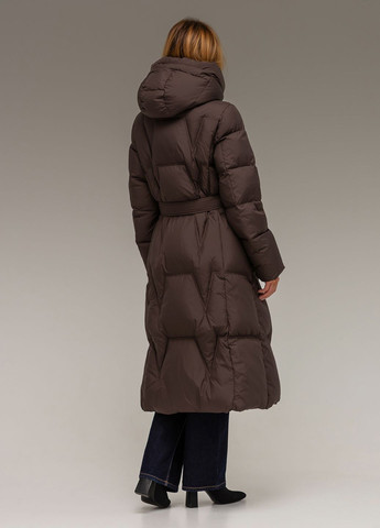 Сіро-коричневий зимній Пуховик Yimosis