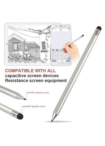 Стилус двухсторонний для рисования Серый (23523343) Bluefield (342122443)