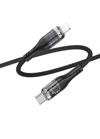 Кабель USB U115 Transparent PD20W With Display Type-C to Lightning 1.2m Hoco (337993868)