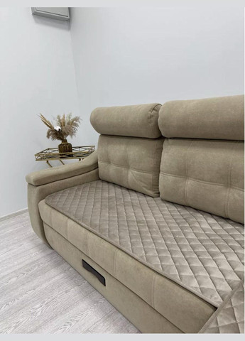 Набір накидок на диван 3в1 90х210 та 2шт 90х160 Капучино (П4К-am-divandek-0015) No Brand (323160879)