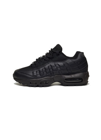 Чорні Осінні кросівки чоловічі nike air max 95 premium triple black найк аір макс 95 No Brand