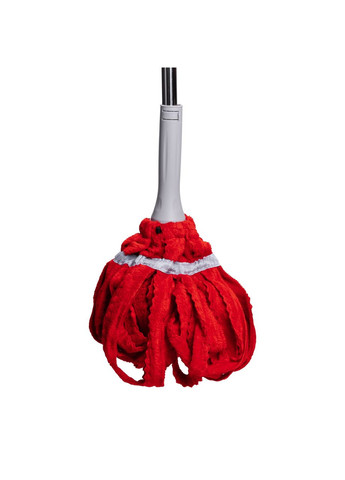 Телескопическая швабра для мытья пола универсальная с самоотжимом для уборки красная швабра с микрофиброй ProDobro (364192346)