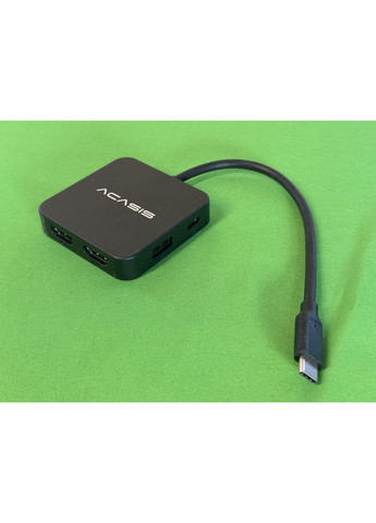 Адаптер Хаб HC31-2H15 USB-C Hub Dual HDMI 4K 60Hz 100W PD зарядка для ноутбуков Acasis (351371214)
