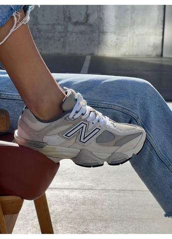 Сірі Осінні кросівки чоловічі new balance 9060 grey beige нью беланс 9060 No Brand