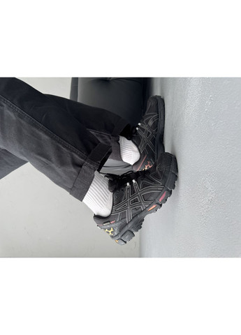 Черные демисезонные кроссовки мужские и женские asics gel-kahana 8 gore-tex black rose gold | асикс гель-кахана 8 черные No Brand