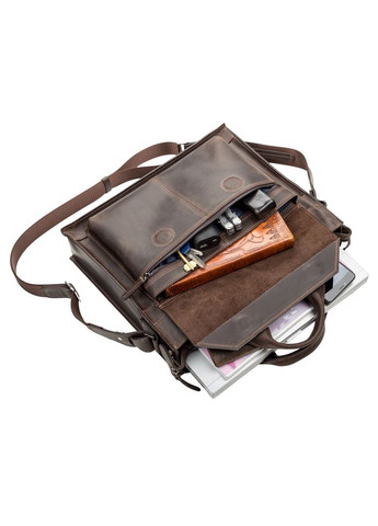 Чоловіча сумка-портфель із натуральної вінтажної шкіри для документів коричнева (sku_11109) No Brand (328922559)