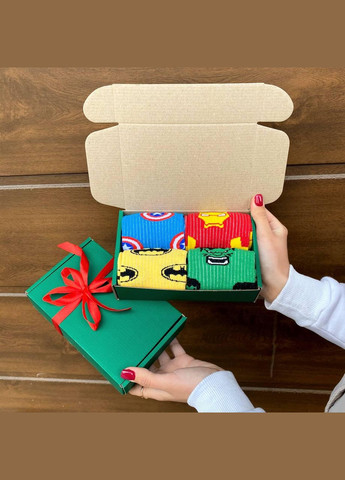 Комбинированные бокс мужских носков 40-45 на 4 пары "marvel" Vakko (306424155)