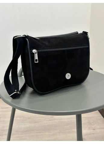 Сумка женская натуральная замша черная 113040/2 No Brand (379971039)