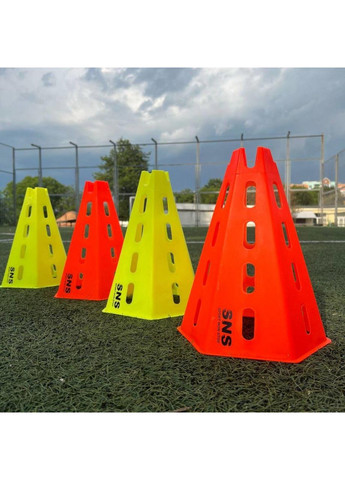 Фішка-піраміда з отворами 31 см жовта O-992-6-Ж SNS (361034074)