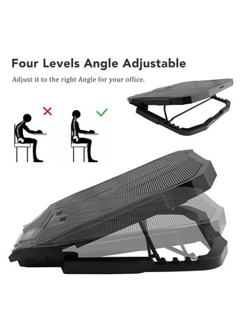 Подставка для ноутбука с охлаждением S18B 4 вентилятора Laptop Cooling Pad Blue VHG (334305211)