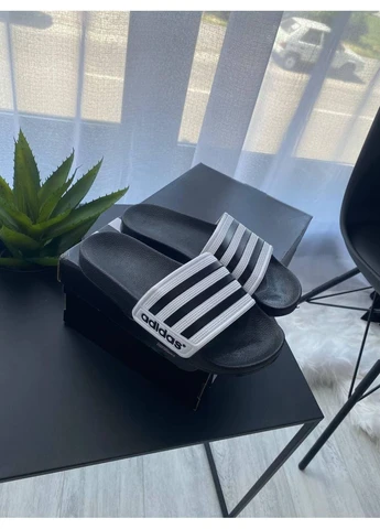 Белые летние кроссовки adidas black white 4 адидас No Brand