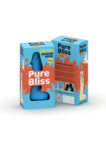 Свічка у вигляді члена MINI Blue 15 см Pure Bliss (354831137)