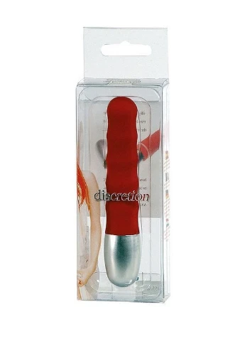 Анальний міні- вібратор Discretion Vibbe Ribbed для чоловіків і жінок Червоний all Оригінал Seven Creations (302369139)