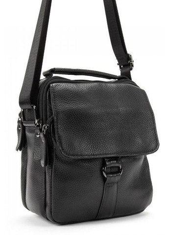 Мужская кожаная сумка мессенджер Черная Tiding Bag (324741732)