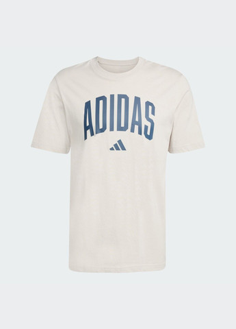 Бежева футболка collegiate lineage graphic adidas