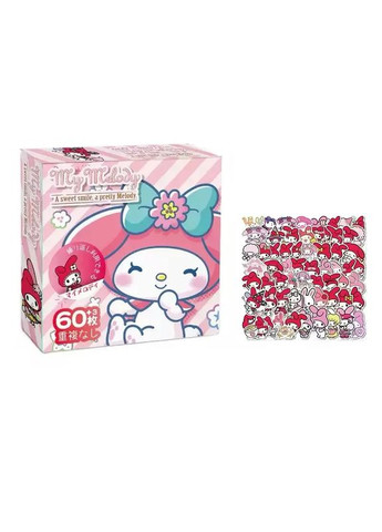 Набор наклеек, стикеров My Melody Май Мелоди наклейки 60+3 шт Sanrio (363054197)