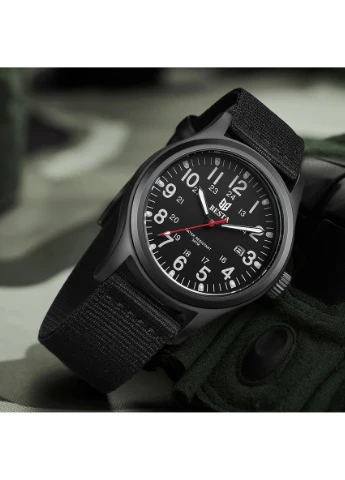 Наручний годинник Besta кварцовий 40 мм чорний металевий ремінець No Brand Command Black Metal (401961848)