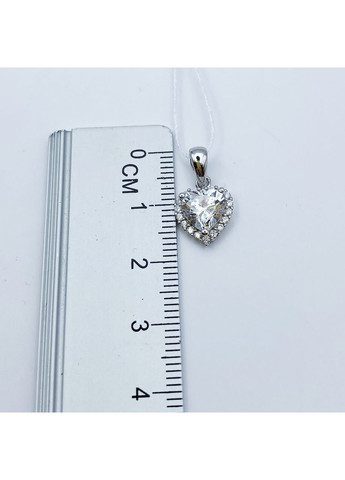 Кулон серебряный с кубическим цирконием "Сердце" 1,53 г No Brand (369736672)