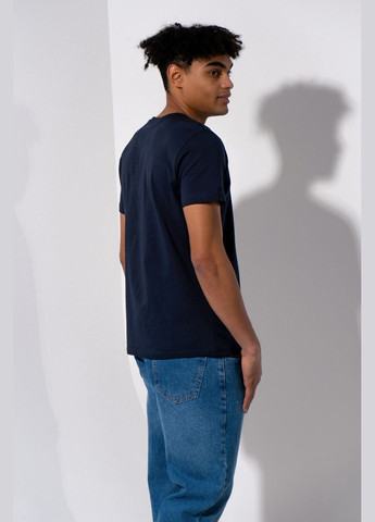 Темно-синя футболка чоловіча dms001 baza (2000989420439a) shop (2000989420439) Demos