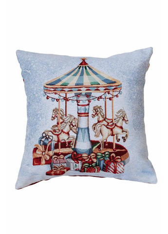 Новорічна декоративна подушка Carousel стильний подарунок для інтер'єру святковий декор ProDobro (369365380)