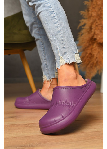 Калоші жіночі без задника утеплені бордового кольору Let's Shop (358883664)