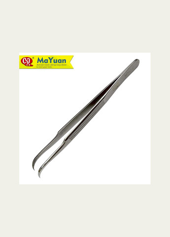 Пинцет прецизионный MY-15 стальной HRC 40, противоскользящий, антимагнитный, изогнутый MaYuan (322707140)