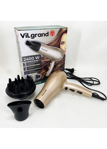 Фен VILGRAND VHD 2424TI. Цвет: бежевый No Brand (350936990)