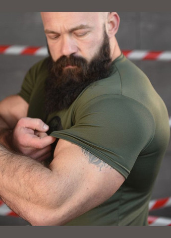 Тактическая потоотводящая футболка с принтом олива No Brand (321903780)