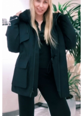 Черная демисезонная женская куртка finebabycat 853 Fine Baby Cat