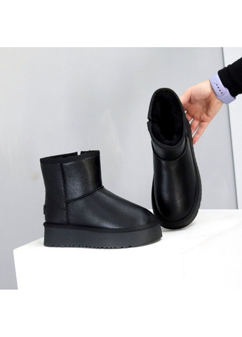 Угги Dorety зимние, натуральная кожа флотарий, черные, теплые No Brand (365548669)