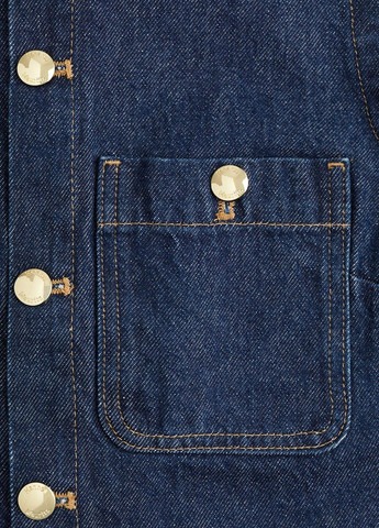 Темно-синя джинсова сукня H&M однотонна