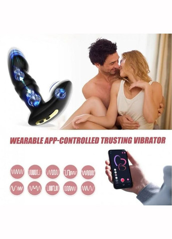 Смарт вібратор-пульсатор Jive Black, імітація фрикцій Fun Town (360966249)