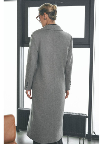 Сіре демісезонне Сіре пальто із французького кашеміру Seventeen