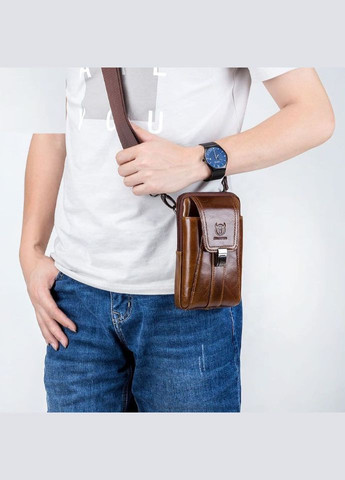 Напитковая сумка с ремешком на плечо T0073, коричневая BULL (322930867)