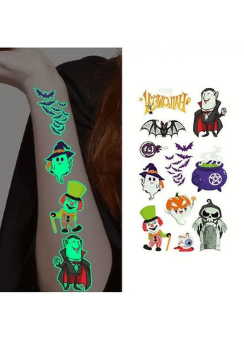 Набор детских временных татуировок "Halloween glow" kids-tatto-halloween-glow-set-1 Fresh Tattoo (366421235)