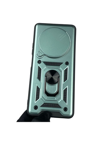Чехол для Redmi A4 5G бронированный с кольцом со шторкой на сяоми редми а4 5г зелёный rg1 Xiaomi (366386294)