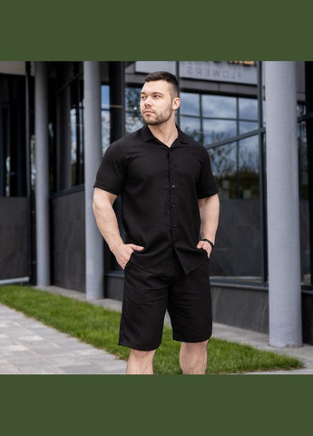 Черная классическая, повседневный, кэжуал рубашка Vakko