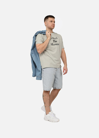 Светло-серая футболка с коротким рукавом мужская цвет светло-серый цб-00270059 Yuki