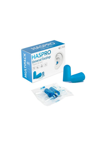 Пінні беруші для сну 10 пар MULTI10 SNR 38 дБ Сині (1120-02) Haspro (369550160)